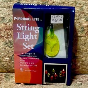 Set string lights  12 ft of 10 lights. New